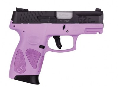 MA***FPA Closeout Sale!! **NEW** Taurus G2C Black Slide / Light Purple Frame 9MM 12+1 2 Mags 3.2" Barrel 6.2" Overall Length IS**NEW** (LIFETIME WARRANTY AVAILABLE & FREE LAYAWAY AVAILABLE & FREE 1 YEAR NRA MEMBERSHIP ) **NEW**