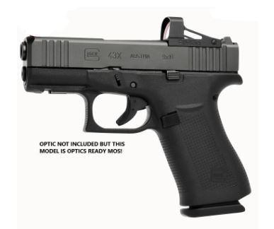 MA***FPA Closeout Sale!! **NEW** Glock 43X FR MOS 9MM Black Matte 3.41" Barrel 6.50" Overall 10+1 2 Mags (Does not come with Red Dot Picture Only) IS**NEW** (LIFETIME WARRANTY AVAILABLE & FREE LAYAWAY AVAILABLE) **NEW**