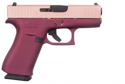 MA***FPA Closeout Sale!! **NEW** Glock 43X 9MM 10+1 2 Mags 3.41" Barrel 6.50" Overall Cerakote Black Cherry Frame Rose Gold Slide IS**NEW** (LIFETIME WARRANTY AVAILABLE & FREE LAYAWAY AVAILABLE) **NEW**